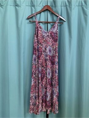 Sleeveless Boho Paisley Maxi Dress
